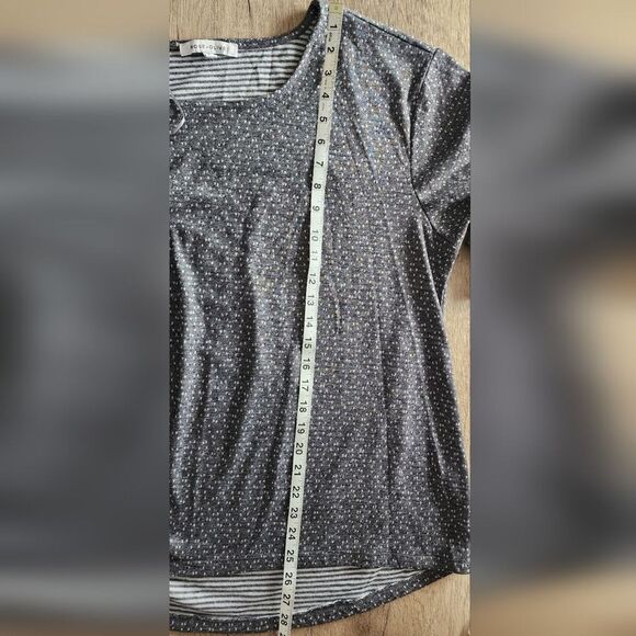 Rose + Olive Dark Gray Dotted Pullover Top Women's Plus 1X - Picture 7 of 7